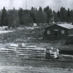 Строительство временного приемного радиоцентра (ПРЦ) на месте будущего Краснознаменска. 1950-е г.г.