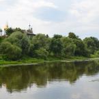 Коломна. Вид на кремль с реки Москвы. Лето 2011 г. Фото: Татьяна Ланская.