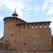 Прясло крепостной стены Коломенского кремля с Грановитой башней. Июнь 2016 г. Фото: Татьяна Ланская.